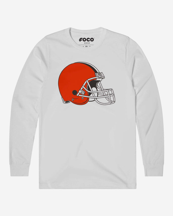 Cleveland Browns Primary Logo Long Sleeve T-Shirt FOCO White S - FOCO.com