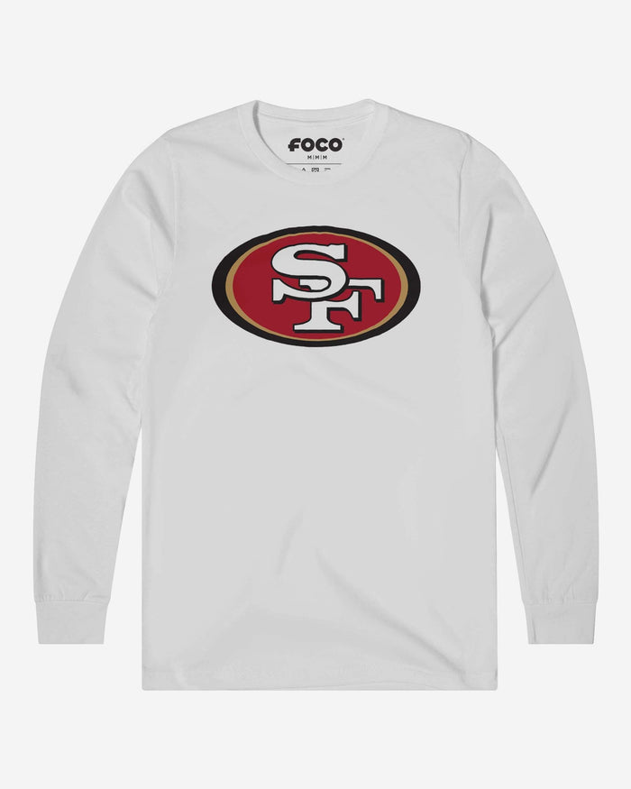 San Francisco 49ers Primary Logo Long Sleeve T-Shirt FOCO White S - FOCO.com