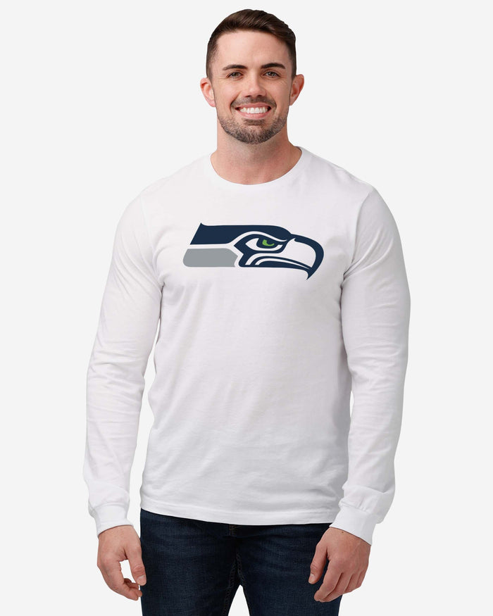 Seattle Seahawks Primary Logo Long Sleeve T-Shirt FOCO - FOCO.com