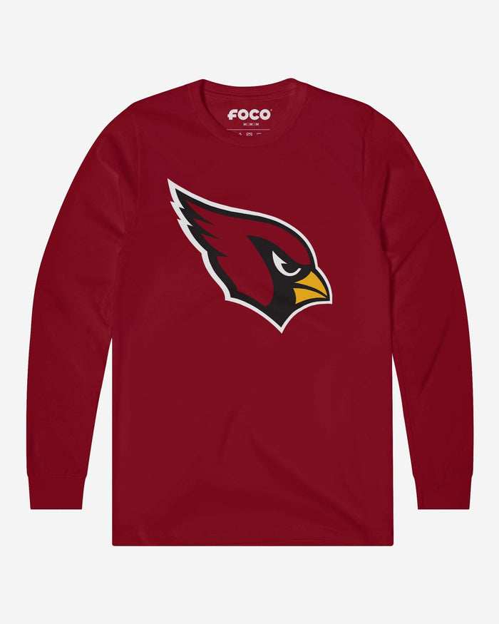 Arizona Cardinals Primary Logo Long Sleeve T-Shirt FOCO Cardinal S - FOCO.com