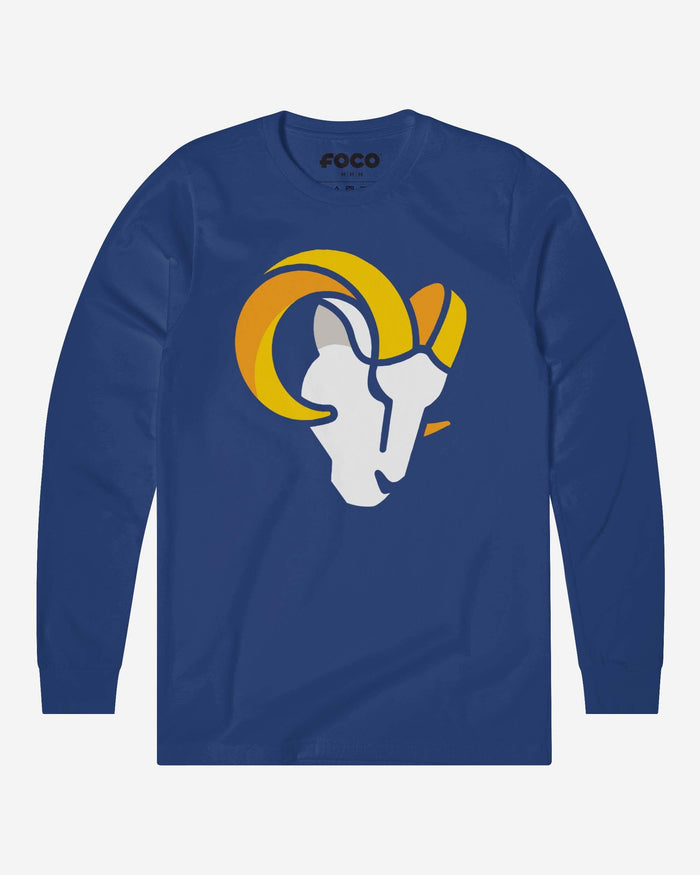 Los Angeles Rams Primary Logo Long Sleeve T-Shirt FOCO True Royal S - FOCO.com