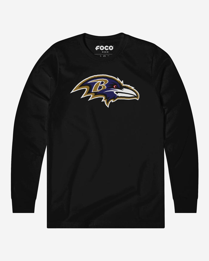 Baltimore Ravens Primary Logo Long Sleeve T-Shirt FOCO Black S - FOCO.com