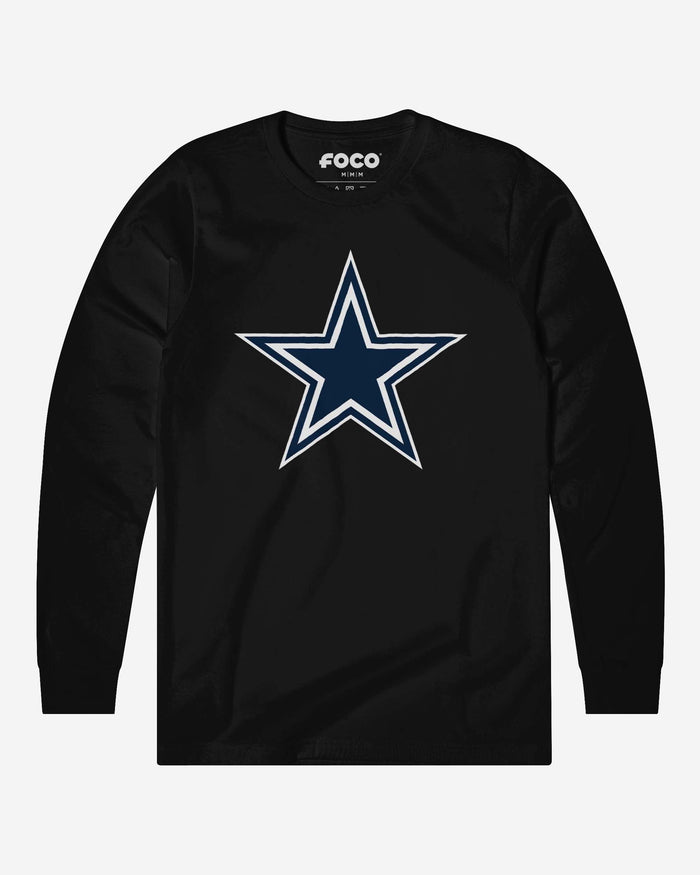 Dallas Cowboys Primary Logo Long Sleeve T-Shirt FOCO Black S - FOCO.com