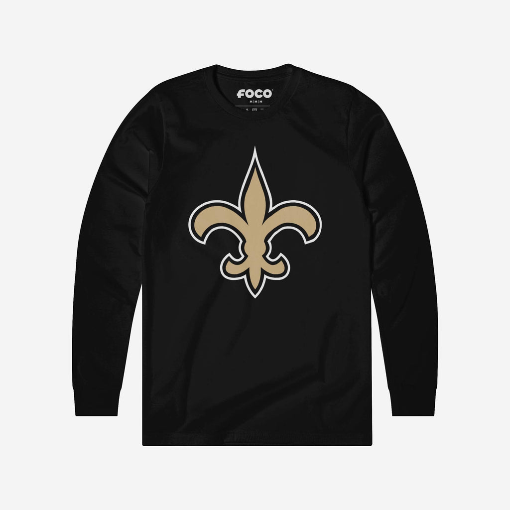 New Orleans Saints Primary Logo Long Sleeve T-Shirt FOCO Black S - FOCO.com