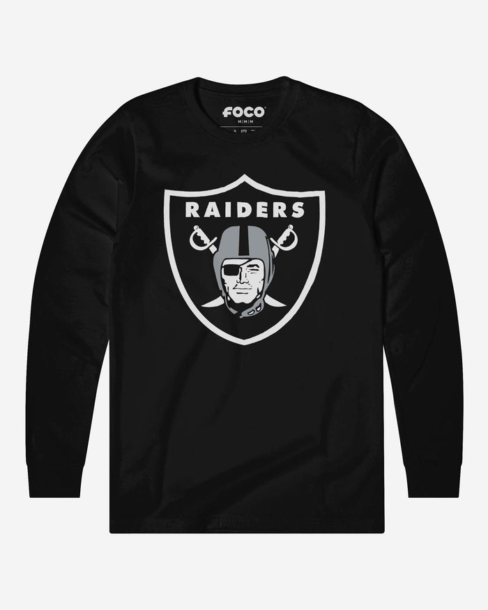 Las Vegas Raiders Primary Logo Long Sleeve T-Shirt FOCO Black S - FOCO.com