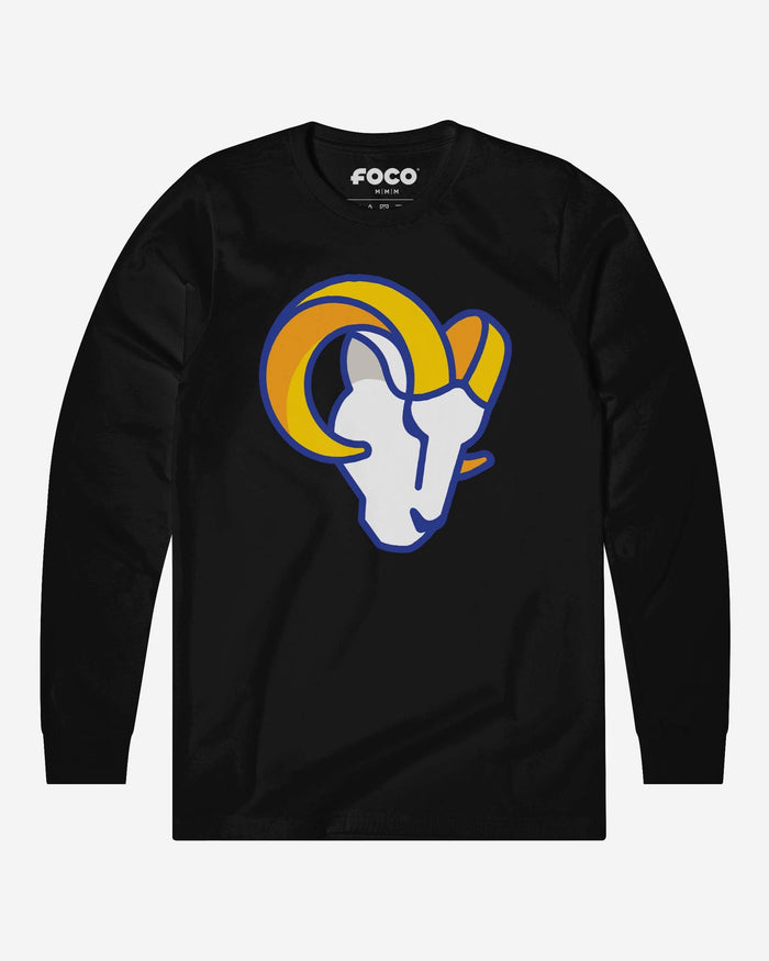 Los Angeles Rams Primary Logo Long Sleeve T-Shirt FOCO Black S - FOCO.com