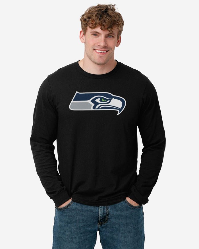 Seattle Seahawks Primary Logo Long Sleeve T-Shirt FOCO - FOCO.com