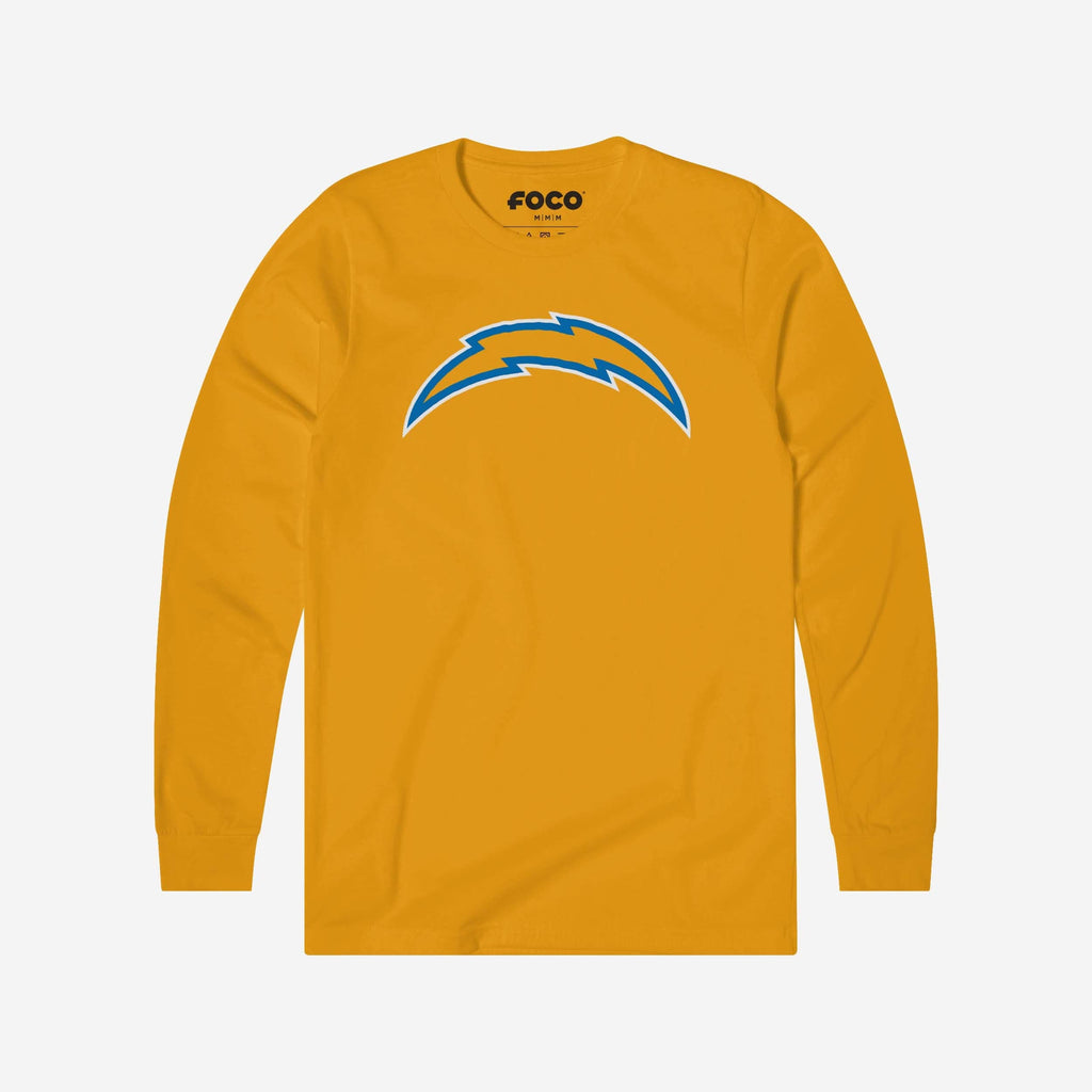 Los Angeles Chargers Primary Logo Long Sleeve T-Shirt FOCO Gold S - FOCO.com