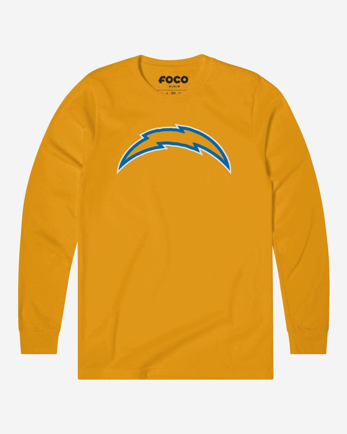 Los Angeles Chargers Primary Logo Long Sleeve T-Shirt FOCO Gold S - FOCO.com