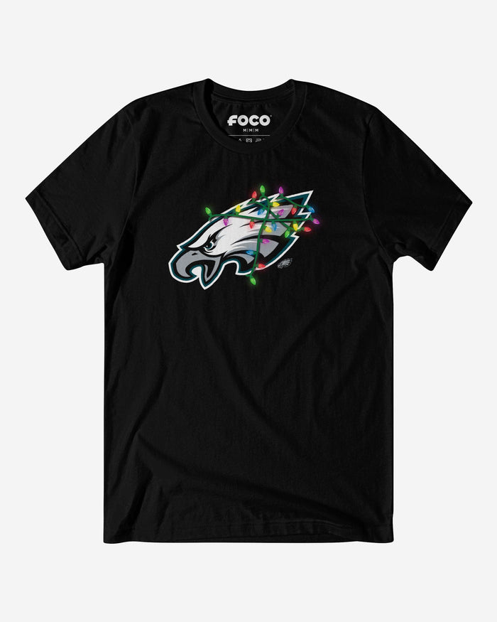 Philadelphia Eagles Primary Logo Holiday Lights T-Shirt FOCO S - FOCO.com