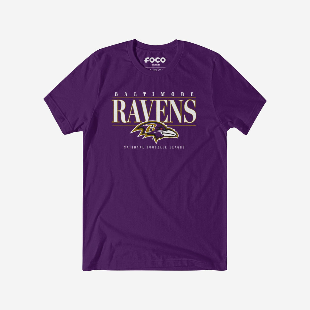 Baltimore Ravens Signature Bar T-Shirt FOCO S - FOCO.com