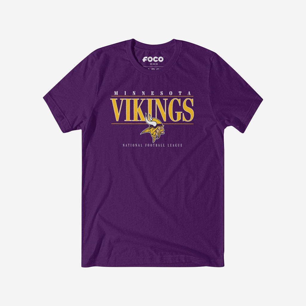 Minnesota Vikings Signature Bar T-Shirt FOCO S - FOCO.com