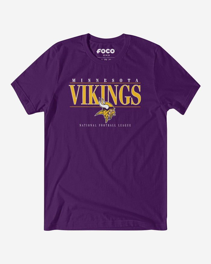 Minnesota Vikings Signature Bar T-Shirt FOCO S - FOCO.com