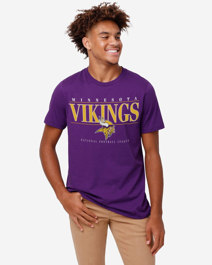 Minnesota Vikings Signature Bar T-Shirt FOCO - FOCO.com