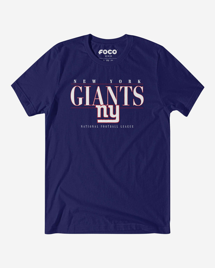 New York Giants Signature Bar T-Shirt FOCO S - FOCO.com