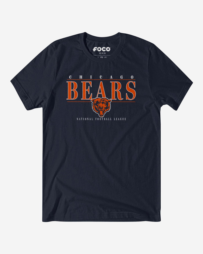 Chicago Bears Signature Bar T-Shirt FOCO S - FOCO.com