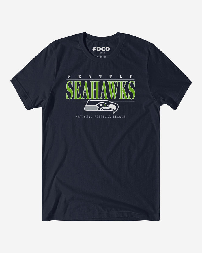 Seattle Seahawks Signature Bar T-Shirt FOCO S - FOCO.com