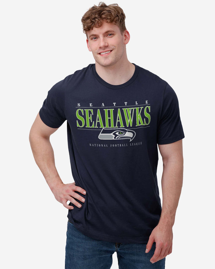 Seattle Seahawks Signature Bar T-Shirt FOCO - FOCO.com