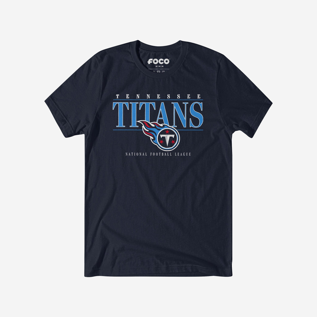 Tennessee Titans Signature Bar T-Shirt FOCO Navy S - FOCO.com