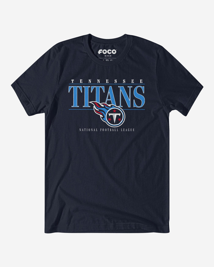 Tennessee Titans Signature Bar T-Shirt FOCO Navy S - FOCO.com