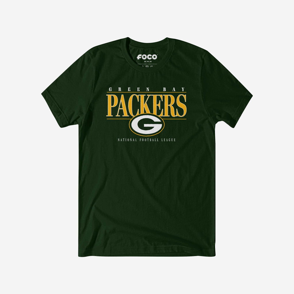 Green Bay Packers Signature Bar T-Shirt FOCO S - FOCO.com