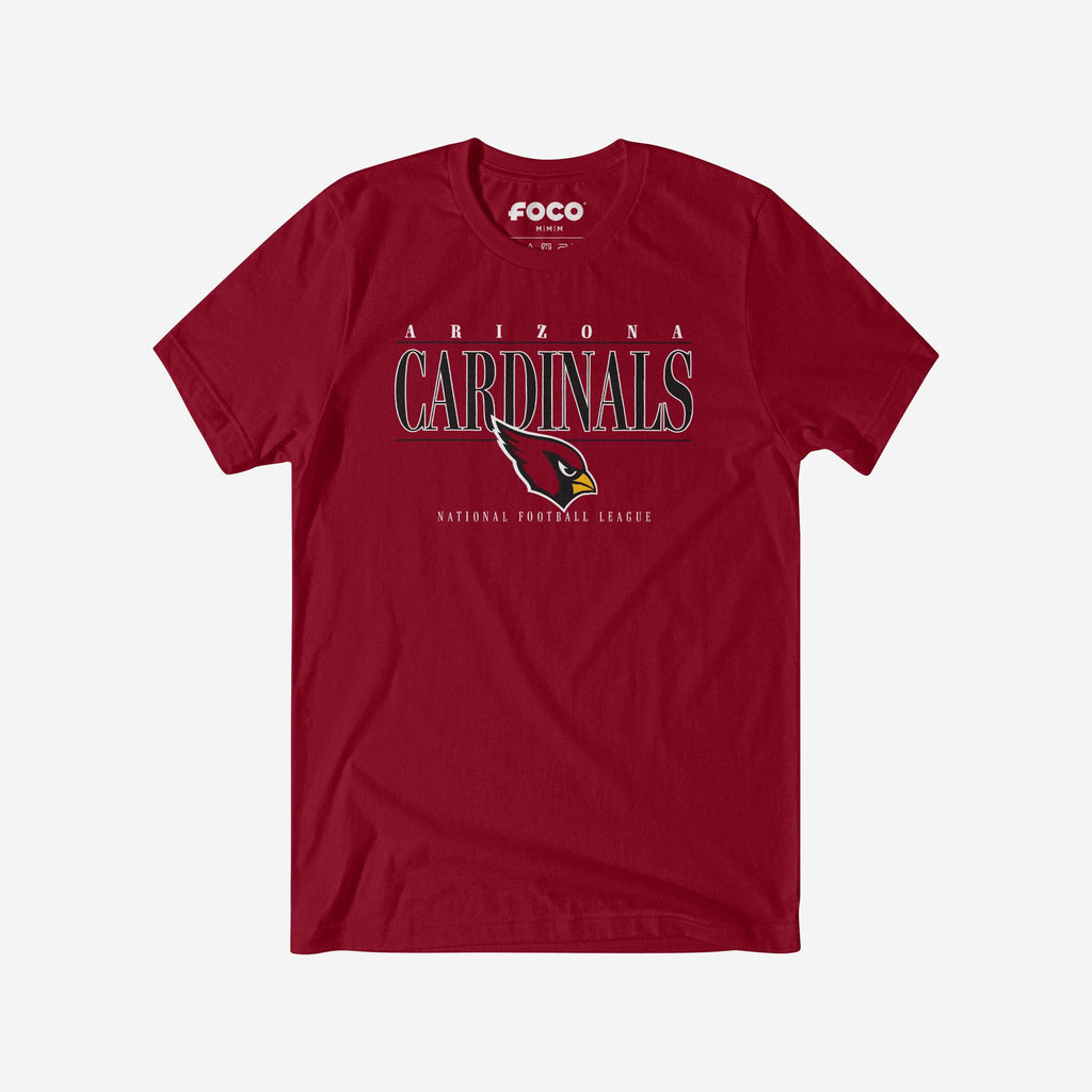 Arizona Cardinals Signature Bar T-Shirt FOCO S - FOCO.com