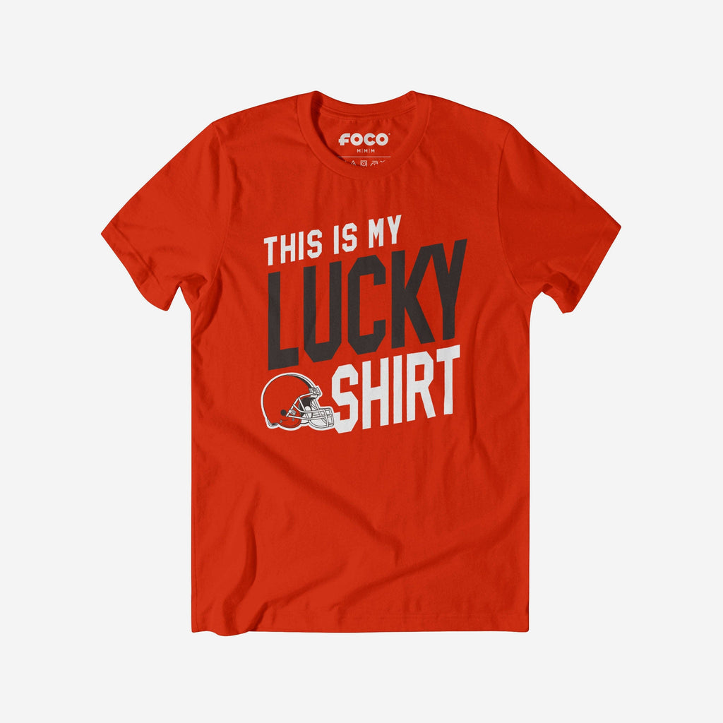 Cleveland Browns This Is My Lucky T-Shirt FOCO S - FOCO.com