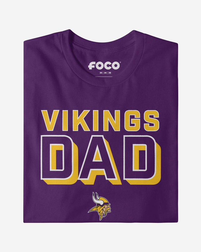 Minnesota Vikings Team Dad T-Shirt FOCO - FOCO.com