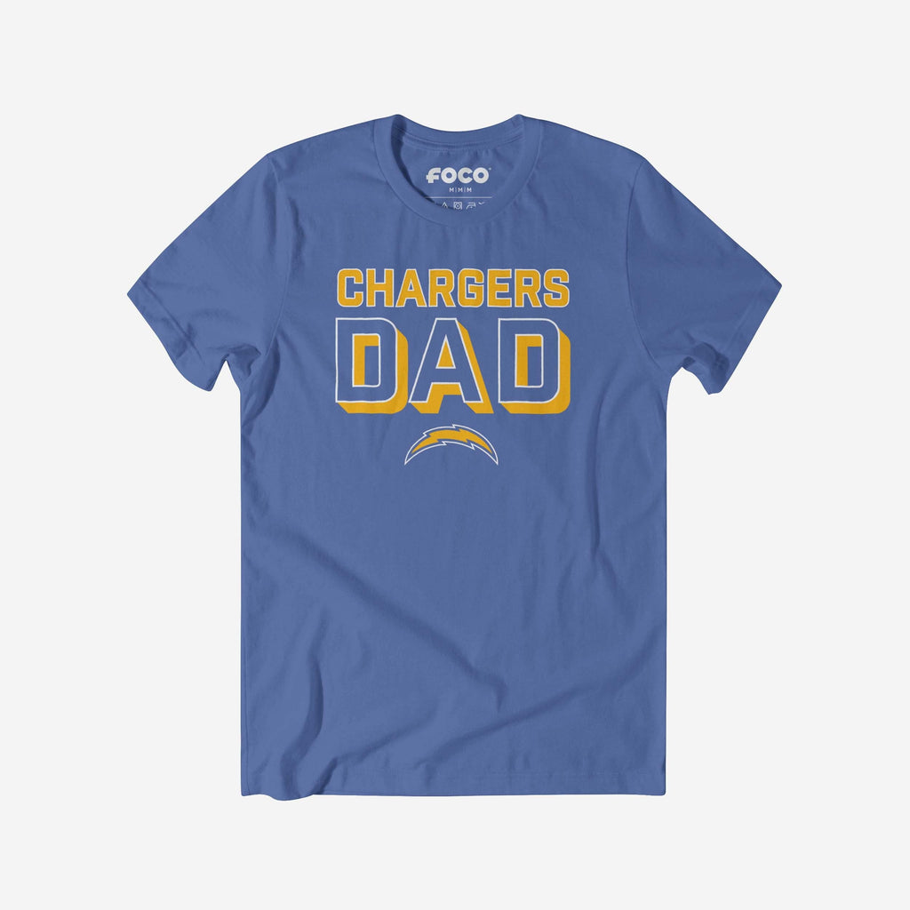 Los Angeles Chargers Team Dad T-Shirt FOCO S - FOCO.com