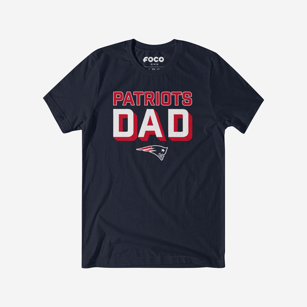 New England Patriots Team Dad T-Shirt FOCO S - FOCO.com