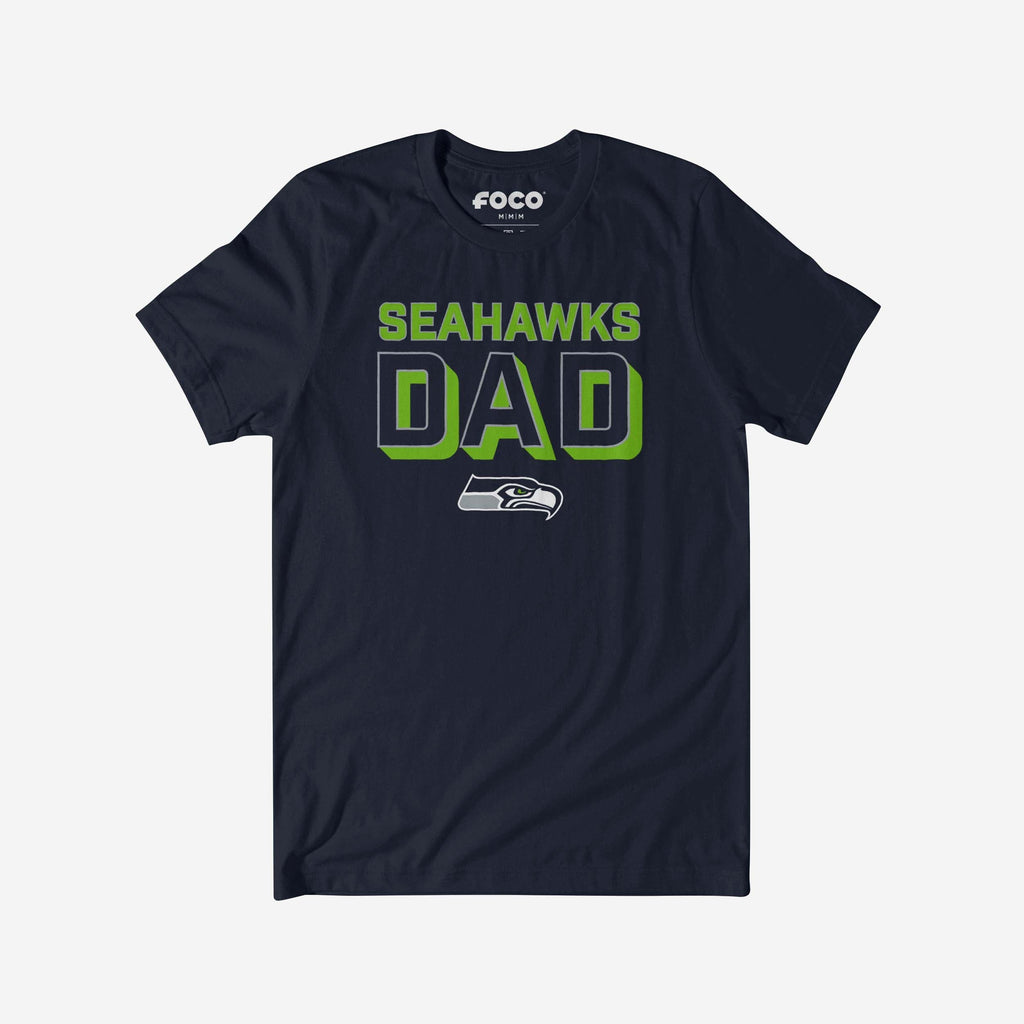 Seattle Seahawks Team Dad T-Shirt FOCO S - FOCO.com