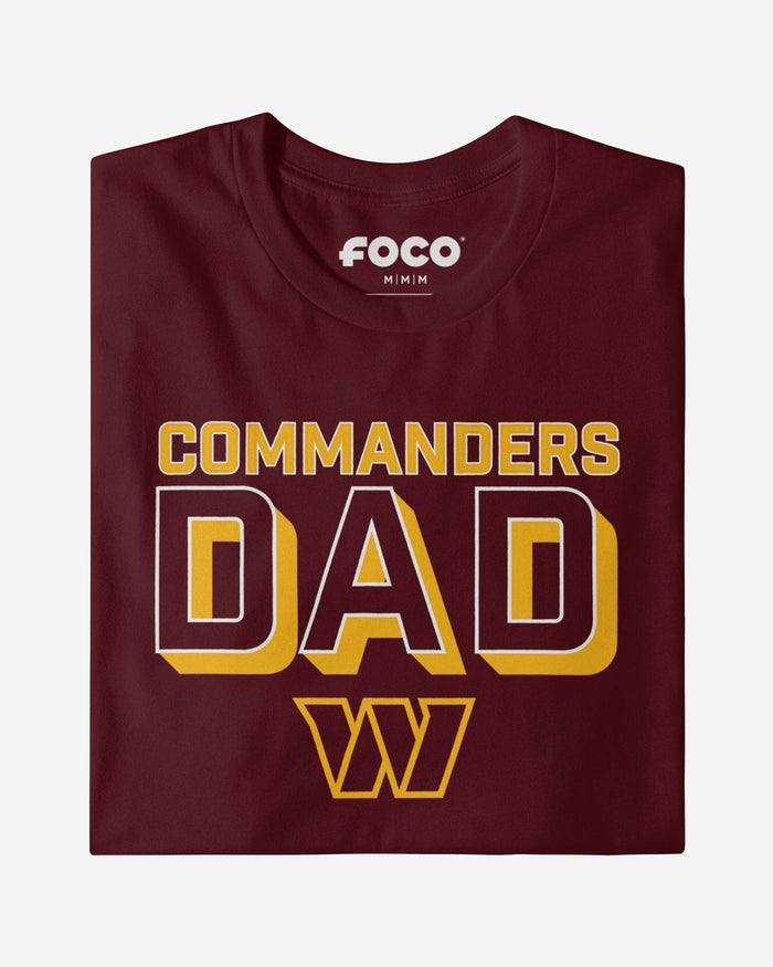 Washington Commanders Team Dad T-Shirt FOCO - FOCO.com
