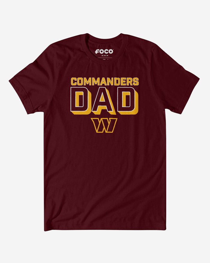 Washington Commanders Team Dad T-Shirt FOCO S - FOCO.com