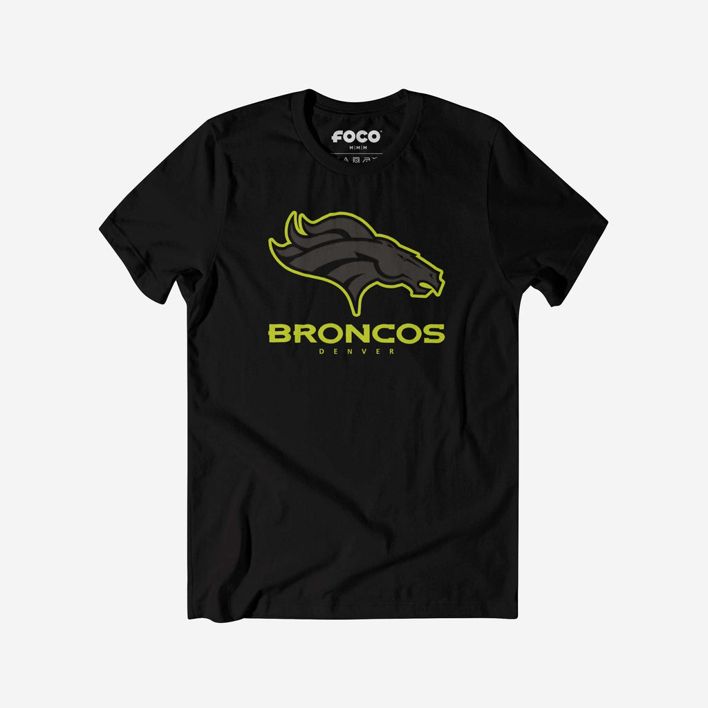 Denver Broncos Highlight Reel T-Shirt FOCO Black/Volt S - FOCO.com