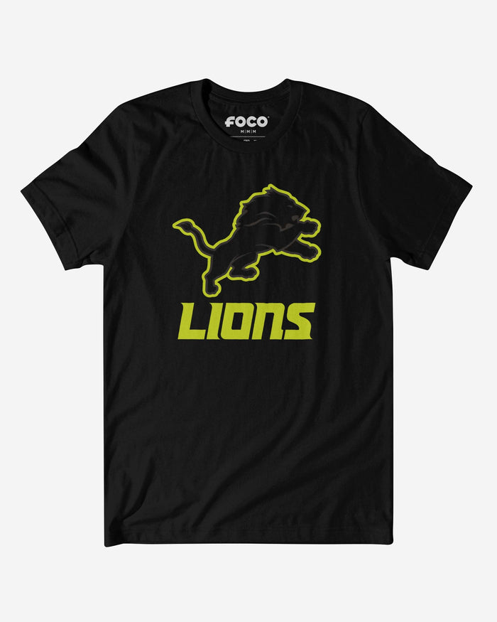 Detroit Lions Highlight Reel T-Shirt FOCO Black/Volt S - FOCO.com