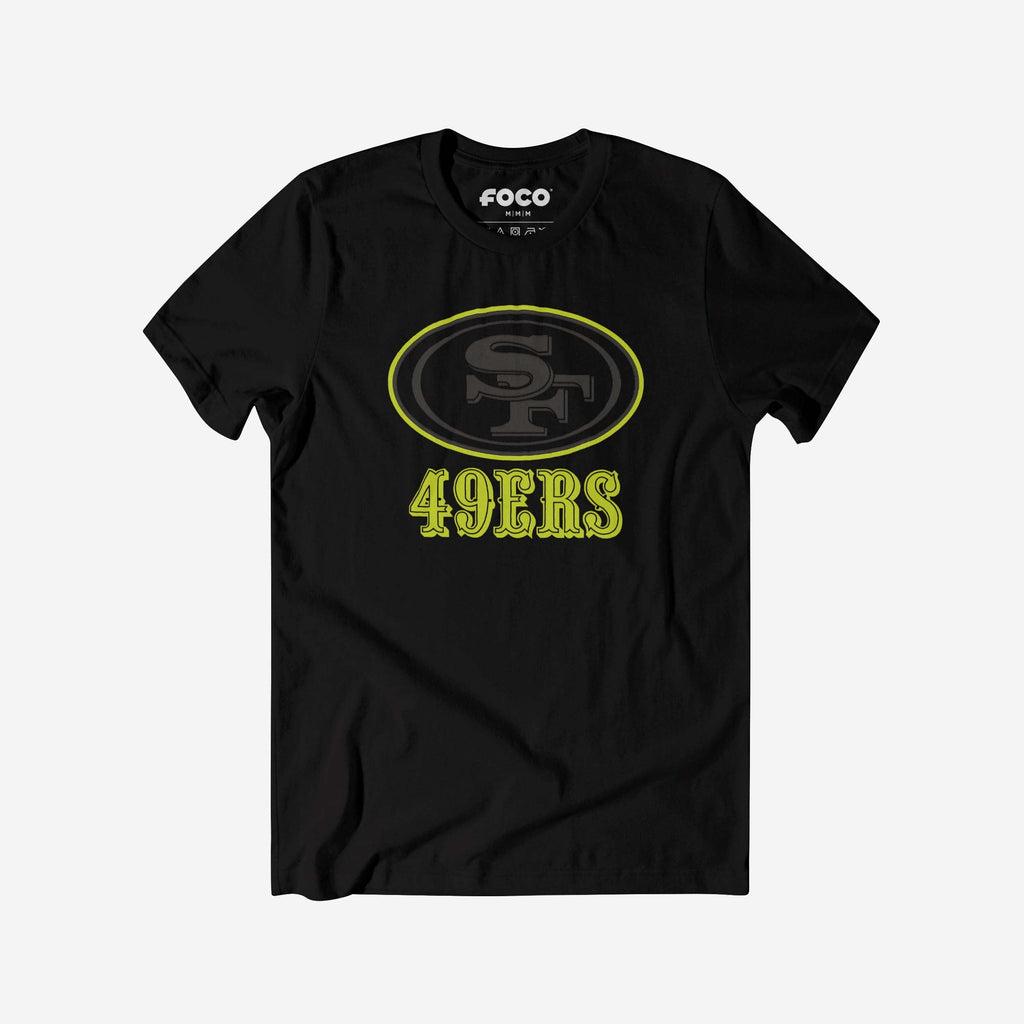 San Francisco 49ers Highlight Reel T-Shirt FOCO Black/Volt S - FOCO.com