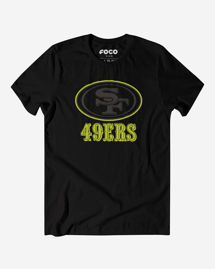 San Francisco 49ers Highlight Reel T-Shirt FOCO Black/Volt S - FOCO.com