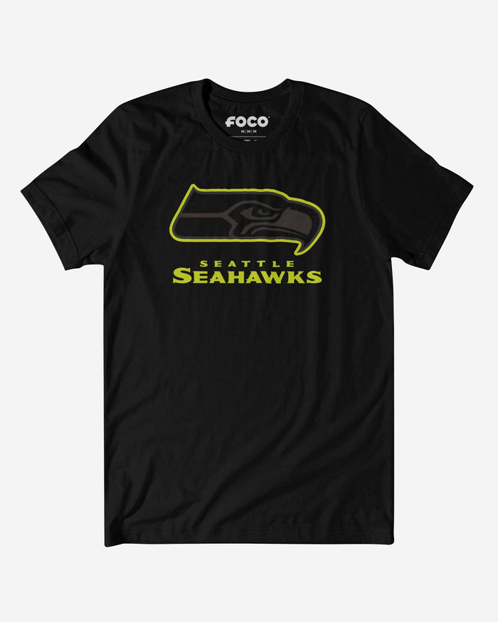 Seattle Seahawks Highlight Reel T-Shirt FOCO Black/Volt S - FOCO.com