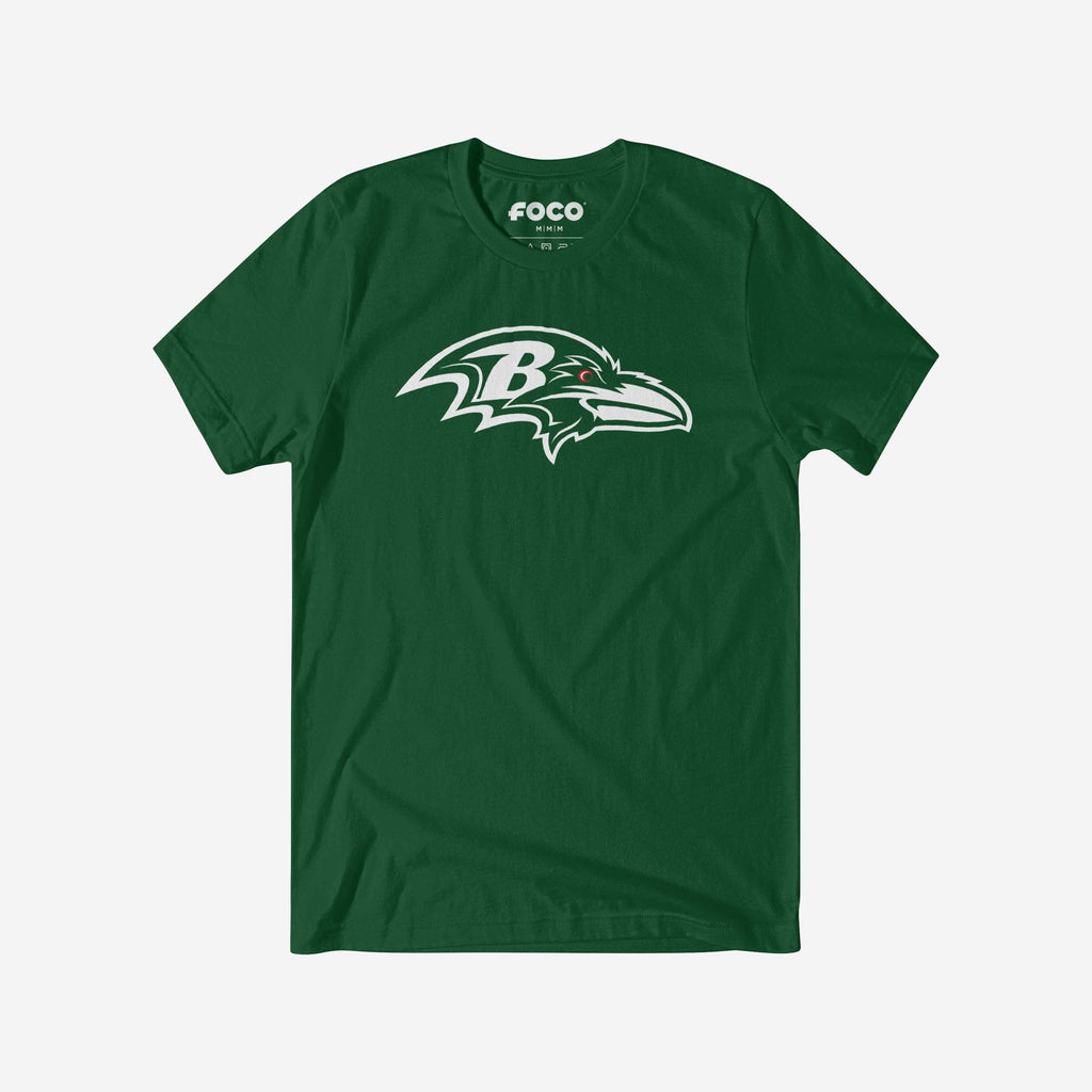 Baltimore Ravens White Logo T-Shirt FOCO S - FOCO.com