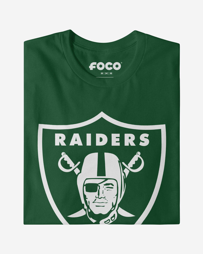 Las Vegas Raiders White Logo T-Shirt FOCO - FOCO.com