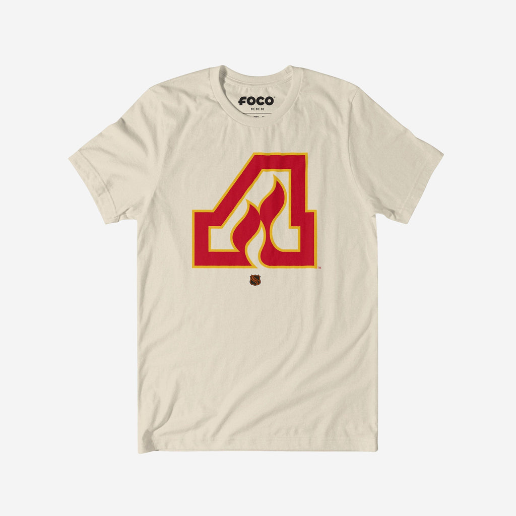 Atlanta Flames 1972 Retro Logo T-Shirt FOCO Natural S - FOCO.com