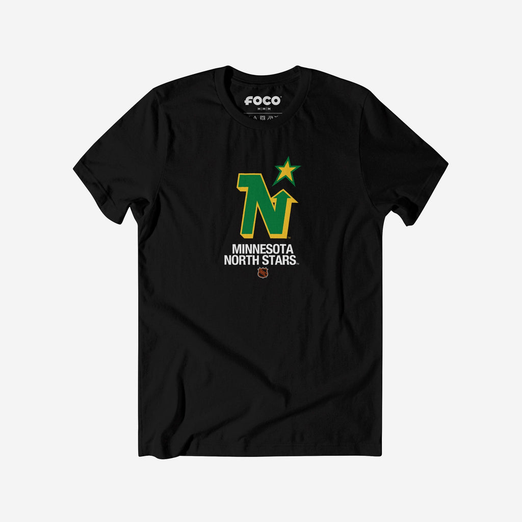 Minnesota Northstars 1985 Retro Logo T-Shirt FOCO Black S - FOCO.com