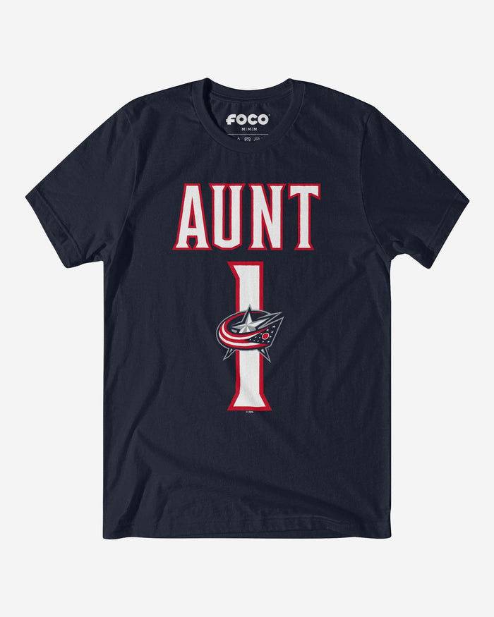 Columbus Blue Jackets Number 1 Aunt T-Shirt FOCO S - FOCO.com