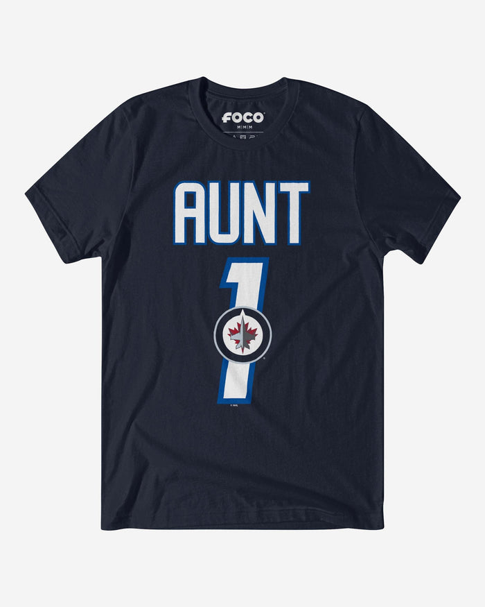 Winnipeg Jets Number 1 Aunt T-Shirt FOCO S - FOCO.com