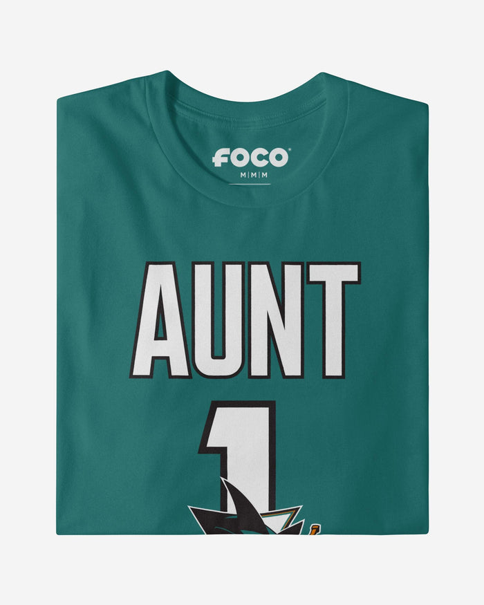 San Jose Sharks Number 1 Aunt T-Shirt FOCO - FOCO.com