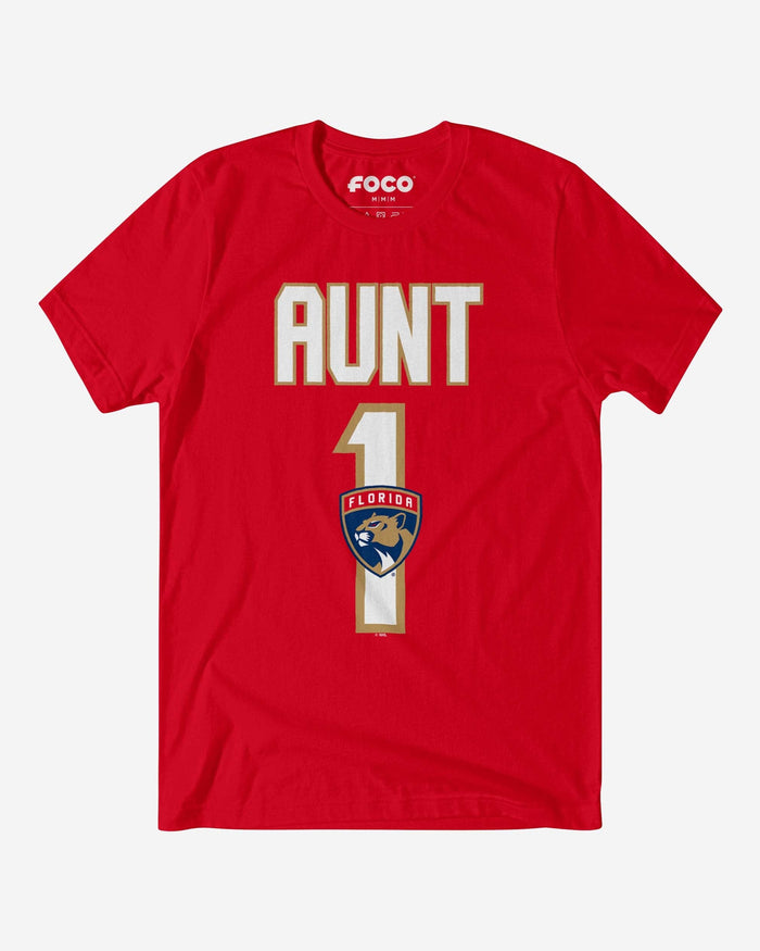 Florida Panthers Number 1 Aunt T-Shirt FOCO S - FOCO.com