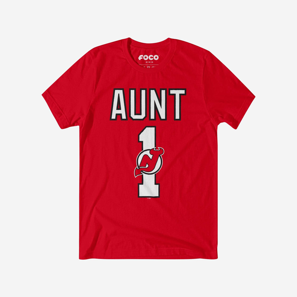 New Jersey Devils Number 1 Aunt T-Shirt FOCO S - FOCO.com