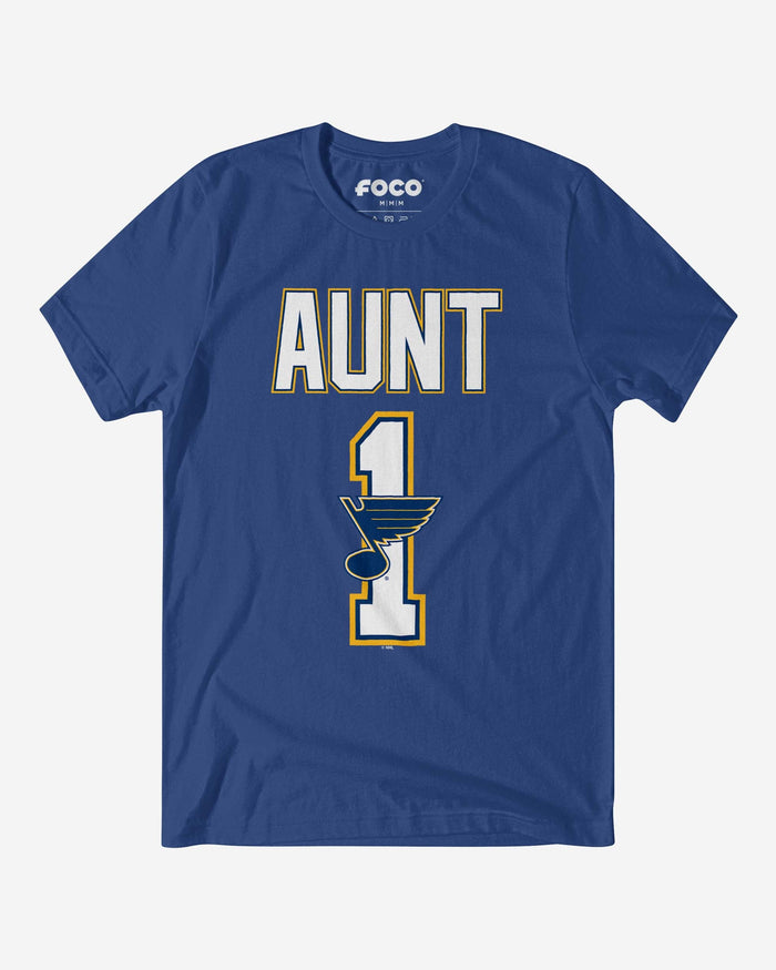 St Louis Blues Number 1 Aunt T-Shirt FOCO S - FOCO.com