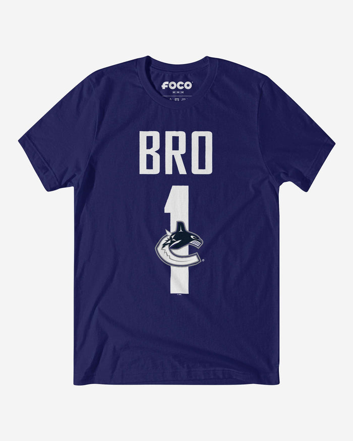 Vancouver Canucks Number 1 Bro T-Shirt FOCO S - FOCO.com