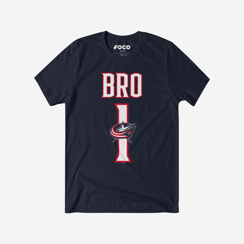 Columbus Blue Jackets Number 1 Bro T-Shirt FOCO S - FOCO.com